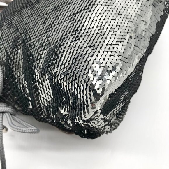 Coach Stone Gray Blue Poppy Sequin Spotlight Convertible Tote Bag 13821 - Picture 8 of 11